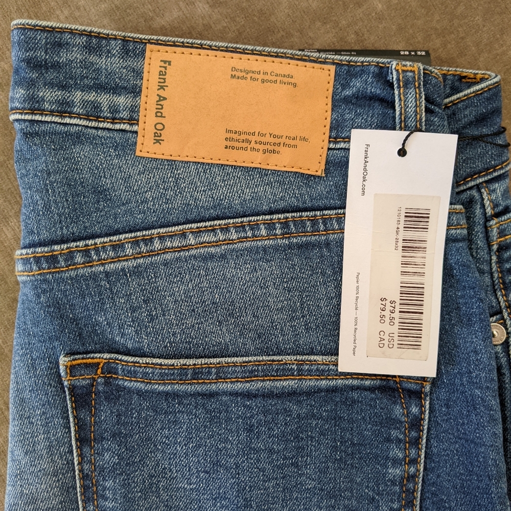 BNWT Frank and Oak Dylan Jeans